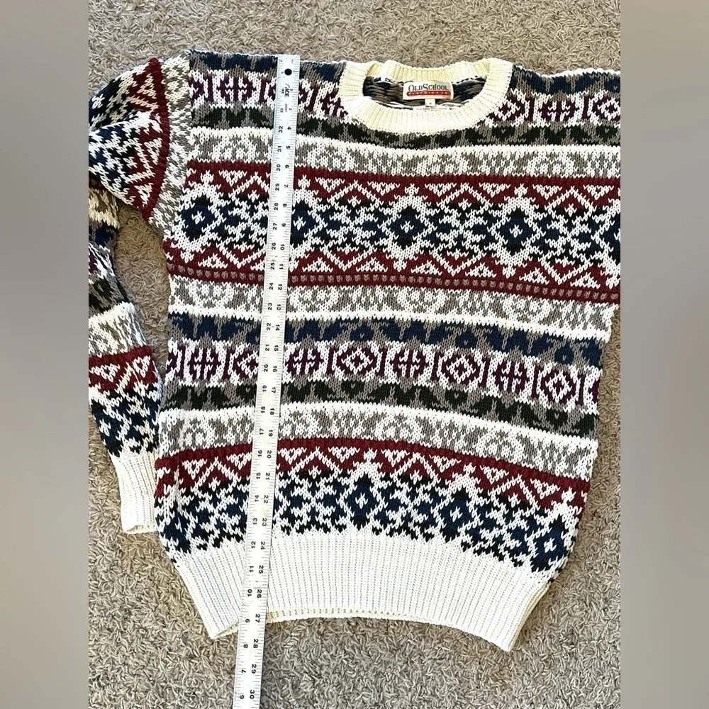 Old School Clothing Co. Vintage Oversized Grandpa Chunky Unisex Sweater Sz M